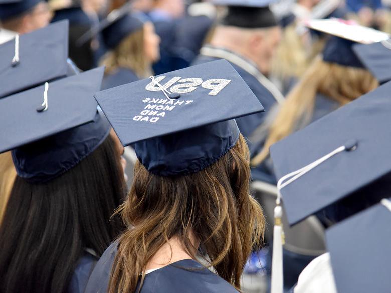 Students at graduation